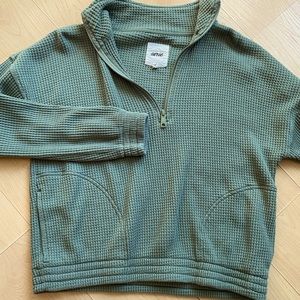 Aerie waffle knit top. Like new! Pretty sage green.
